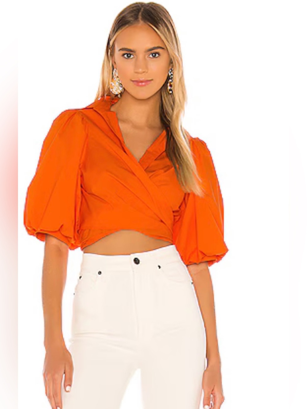 NWT Petersyn Cellini Top in Orange, Size Small